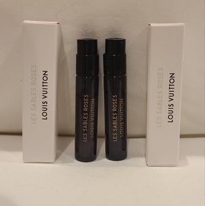 SET OF TWO LOUIS VUITTON FRAGRANCE LES SABLES ROSES 2 ML SAMPLE